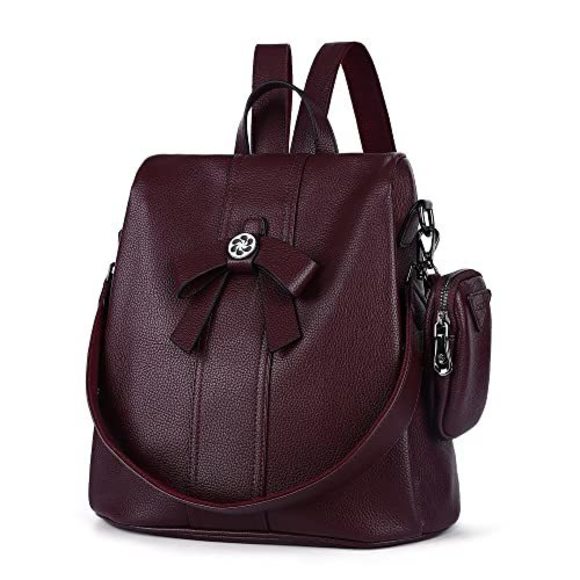 PU Leather Fashion Backpack Purse – Anti-Theft Satchel Shoulder Ba